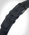 LEATHER STRAP DARK BLUE CLASSIC - black brushed