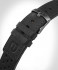 LEATHER STRAP RACING BLACK - gray matte