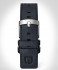 LEATHER STRAP RACING BLUE - silver matte