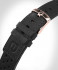 LEATHER STRAP RACING BLACK - rose gold glossy