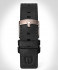 LEATHER STRAP RACING BLACK - rose gold glossy