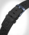 LEATHER STRAP RACING BLACK - blue matte