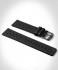 LEATHER STRAP RACING BLACK - black brushed