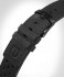 LEATHER STRAP RACING BLACK - black brushed