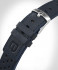 LEATHER STRAP RACING BLUE - silver matte