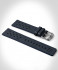 LEATHER STRAP RACING BLUE - gray matte