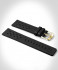 LEATHER STRAP RACING BLACK - gold glossy