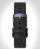 LEATHER STRAP RACING BLACK - blue matte