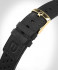 LEATHER STRAP RACING BLACK - gold glossy