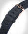 LEATHER STRAP RACING BLUE - rose gold glossy